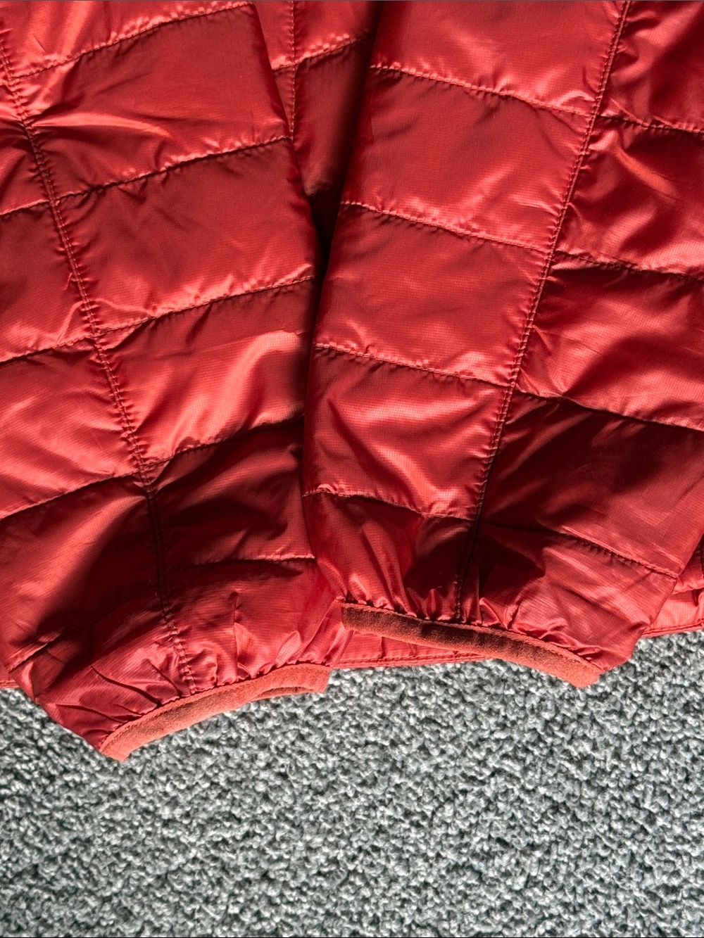 L.L. Bean PrimaLoft Packaway Deep Orange Quilted Puffer Jacket #503391. Size L - Picture 5 of 11
